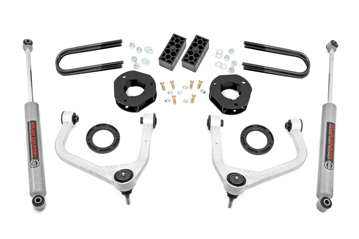 Chevrolet Silverado 1500 Suspension Lift Kit - Rough Country - 3.5 Inch Lift - 2025+
